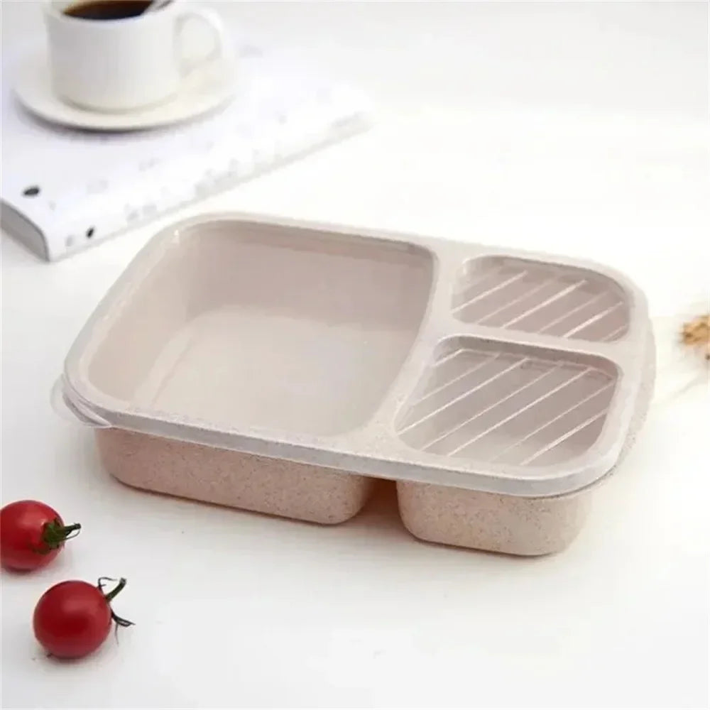 3 Compartment Food Storage Container for Meal Prep & School Lunches