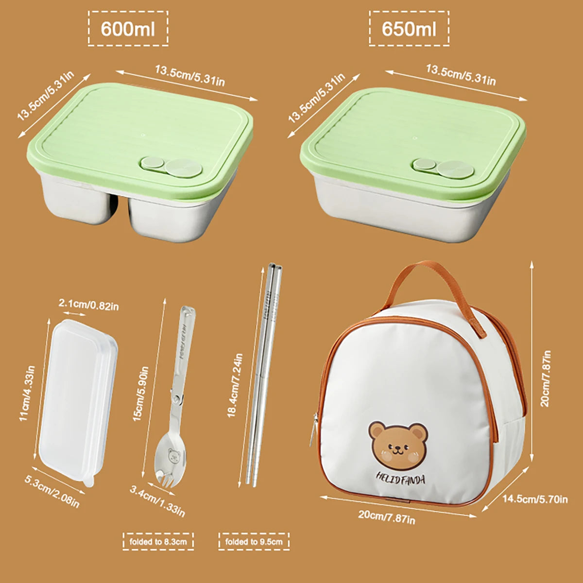 Stackable Leak-Proof Food Container for Meals, Fruits & Salads