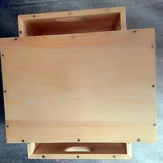 Wooden Woven Storage Basket with Lid