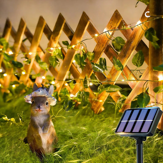 Solar LED Ivy Leaf String Lights