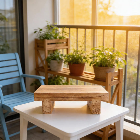 Wooden Footstool & Step Stool