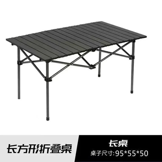 Adjustable Folding Camping Table with Storage Pocket
