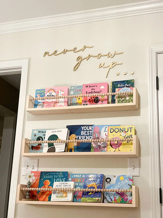 Wall-Mounted Kids Floating Bookshelf