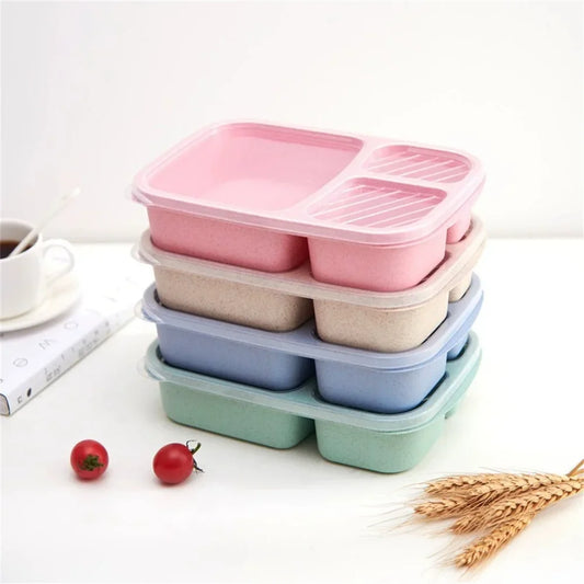 3 Compartment Food Storage Container for Meal Prep & School Lunches
