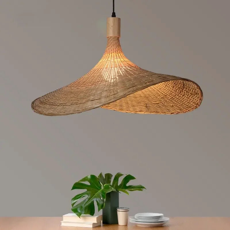 Handwoven Bamboo Pendant Light