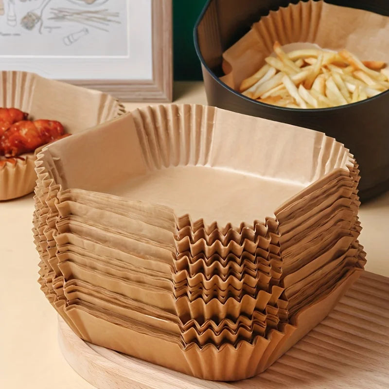 50PCS Non-Stick Air Fryer Paper Liners