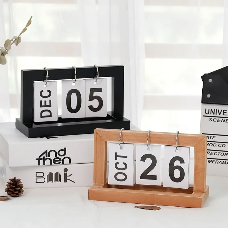 Vintage Wooden Calendar