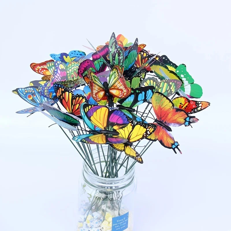 10PCS 3D Butterfly Garden Stakes