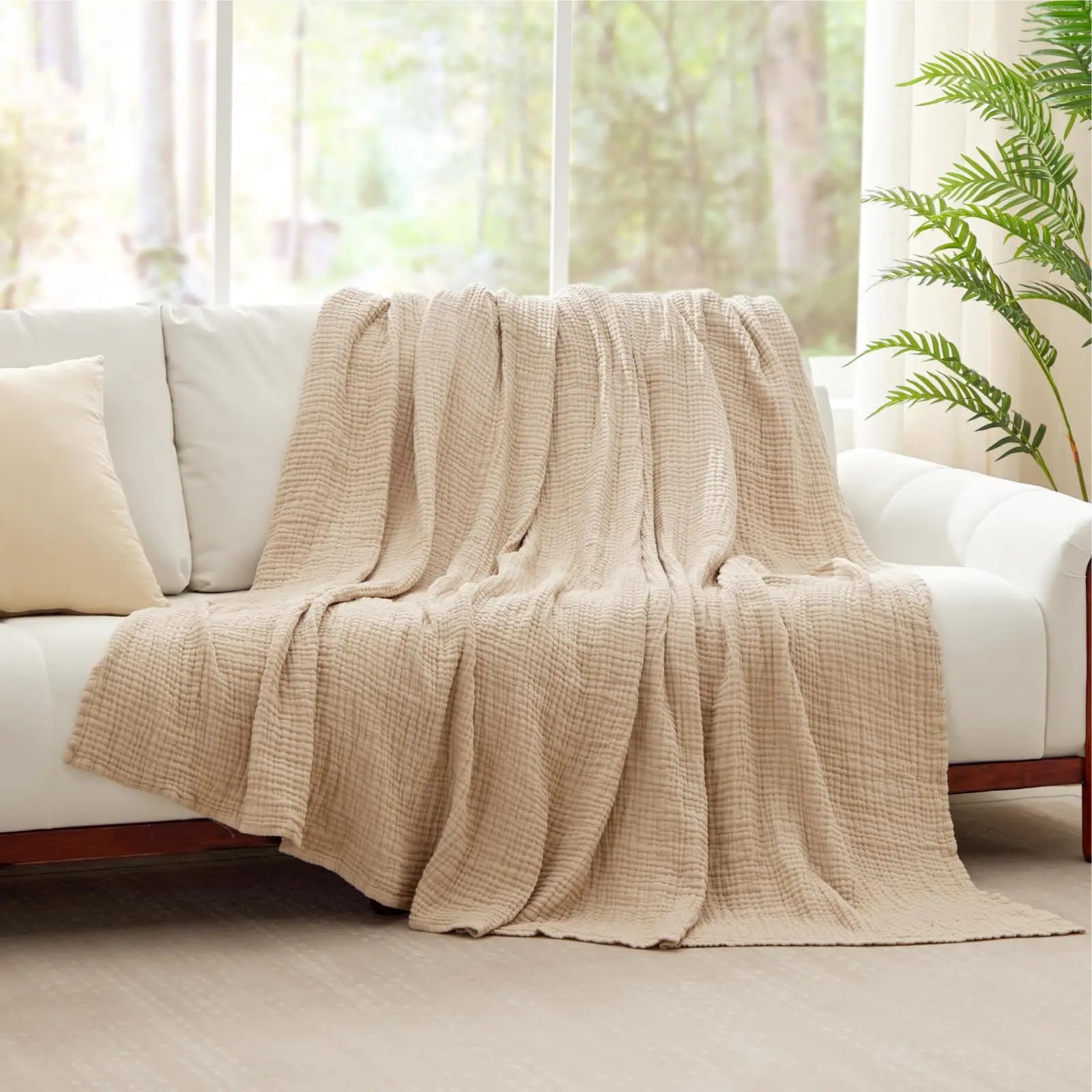 Lightweight All-Season Throw Blanket