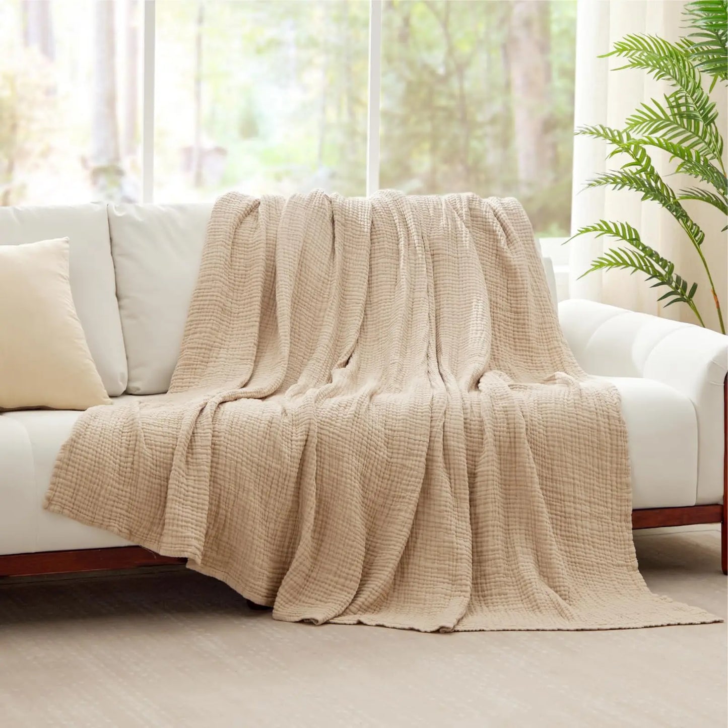 Lightweight All-Season Throw Blanket