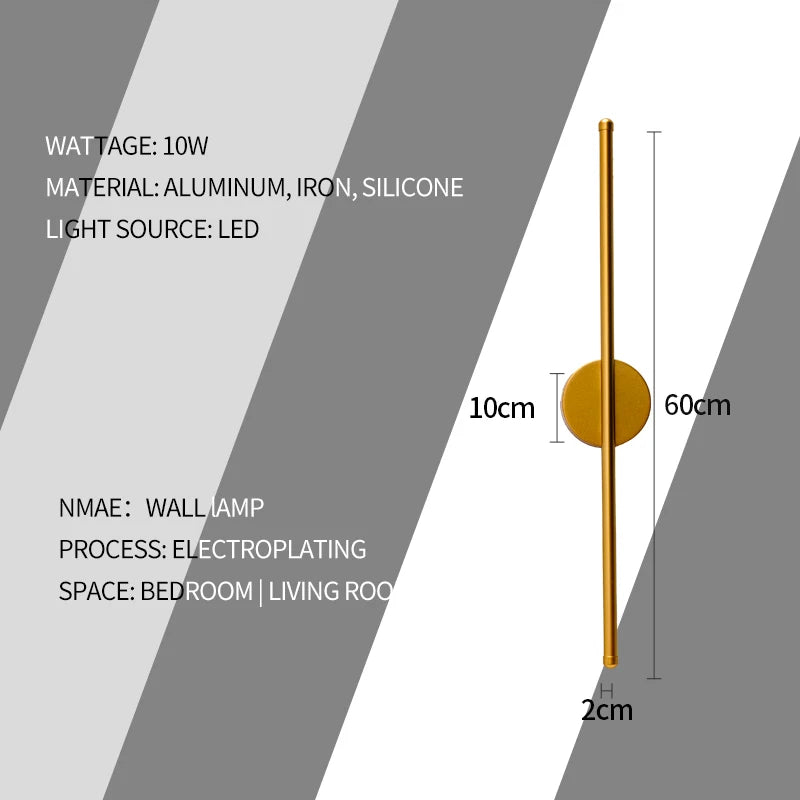 Modern Gold & Black LED Wall Sconce