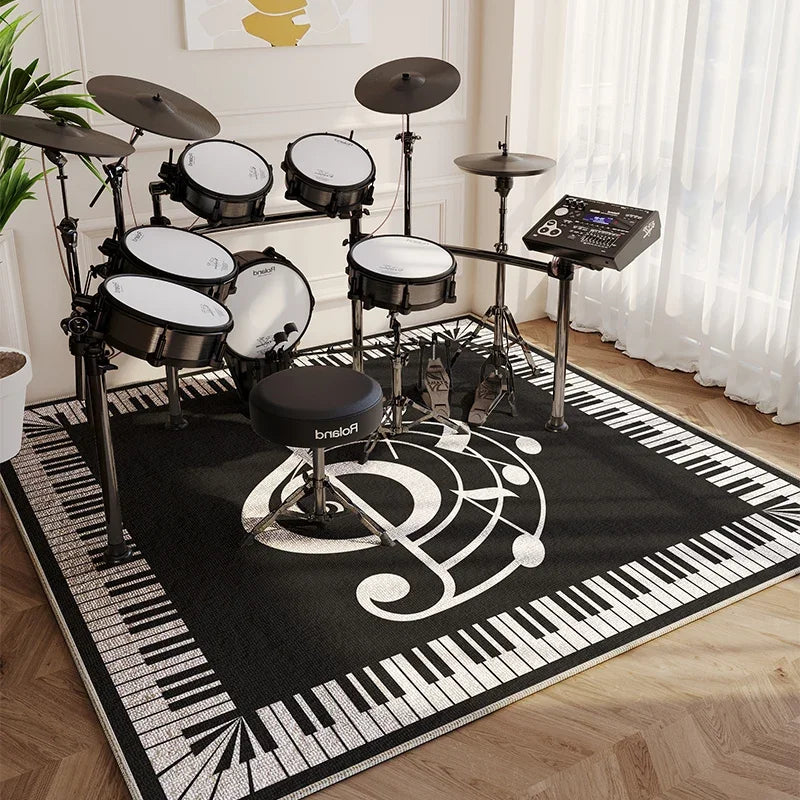Modern Abstract Music Area Rug