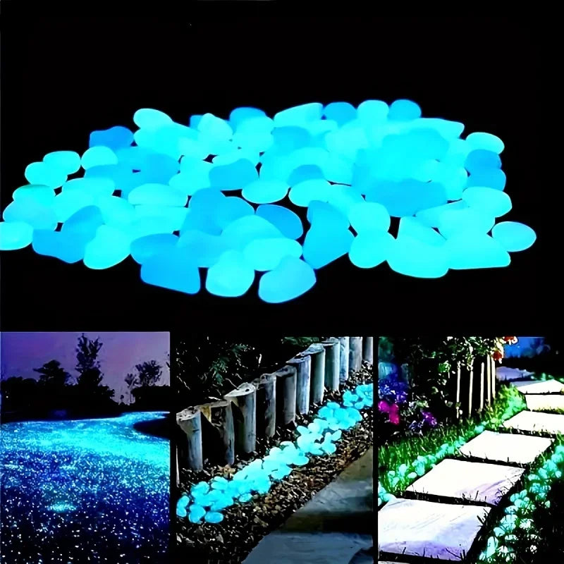 100PCS Glow in the Dark Pebbles