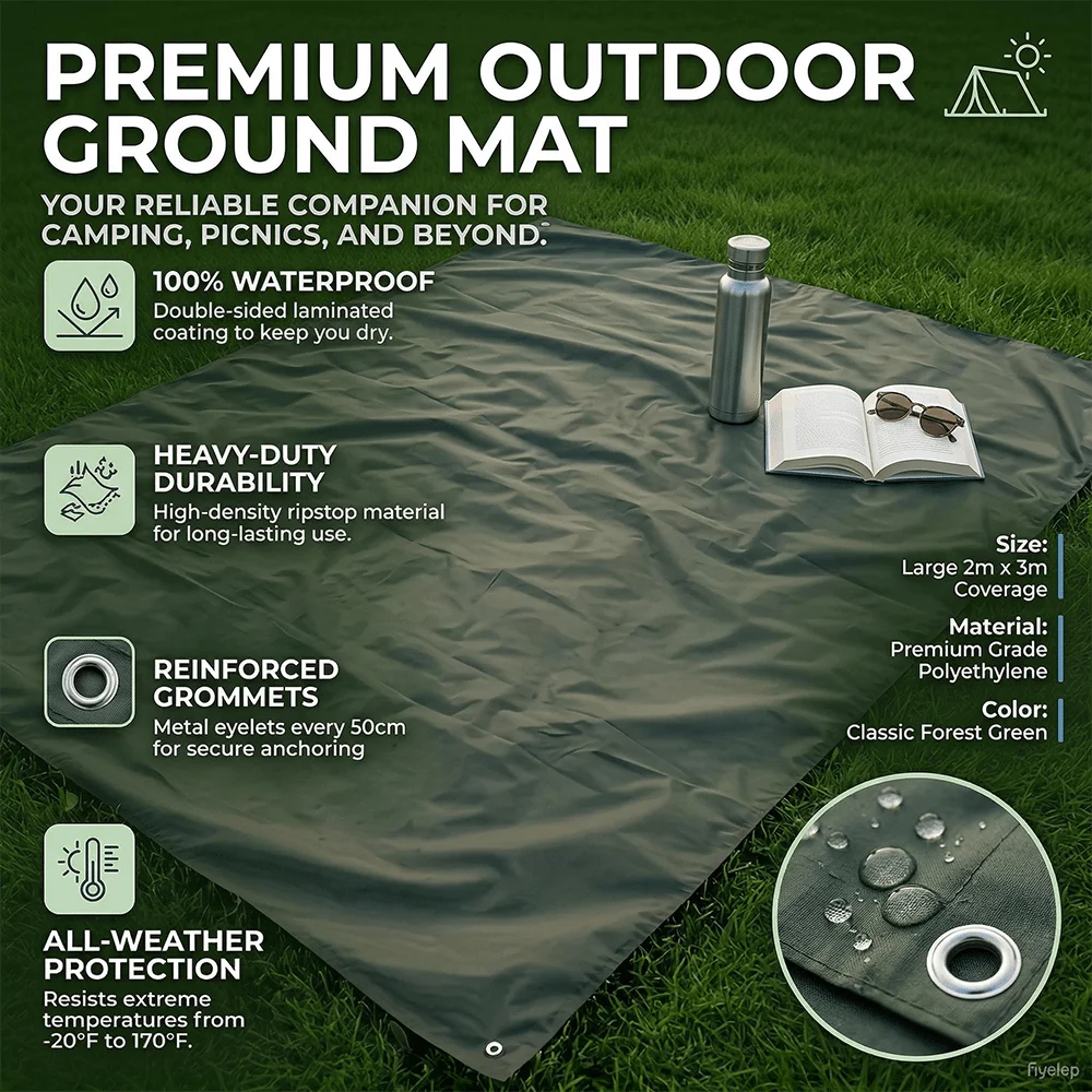 3-in-1 Multi-Use Sunshade Canopy & Picnic Mat