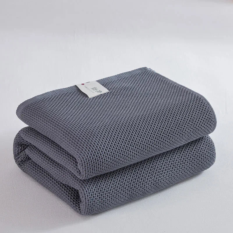 Waffle Plaid Cotton Blend Blanket