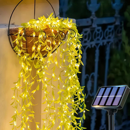 Solar LED Ivy Leaf String Lights