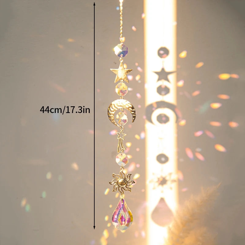 Crystal Suncatcher Wind Chime Hanging Pendant