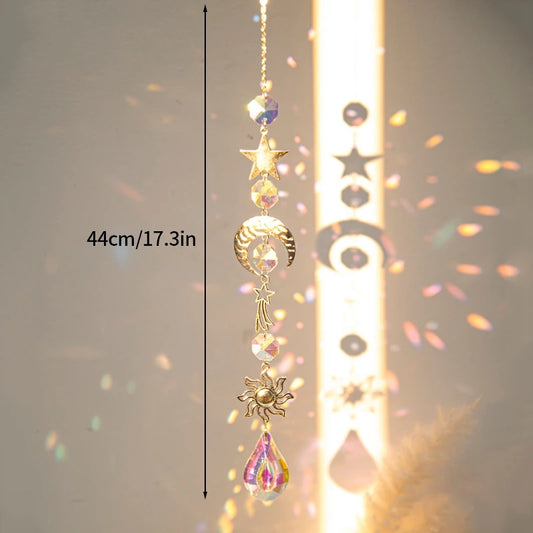 Crystal Suncatcher Wind Chime Hanging Pendant