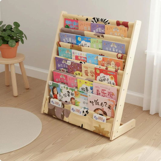 Solid Wood Kids Picture Book Rack