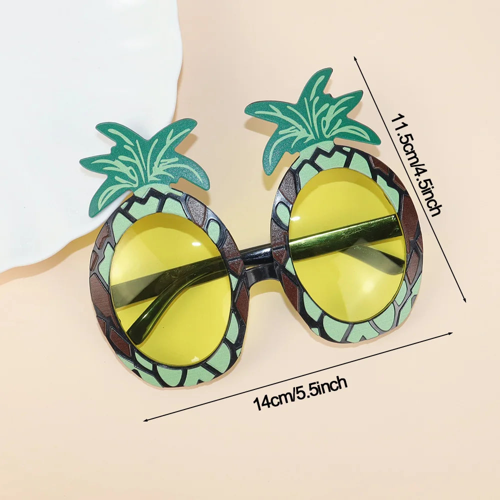 Tropical Luau Party Glasses Photo Props Set
