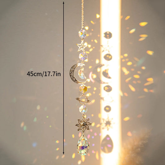 Crystal Suncatcher Wind Chime Hanging Pendant