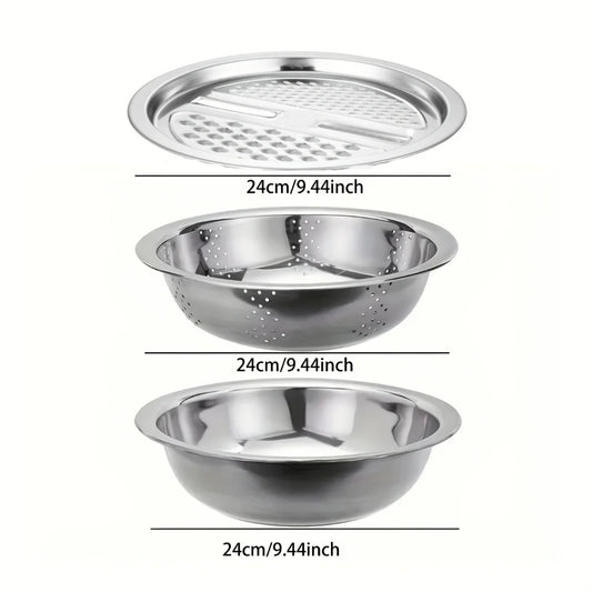 Stainless Steel Mandoline Slicer & Grater Set