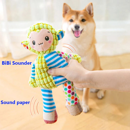 Plush Squeaky Dog Toy – Interactive Chew Toy