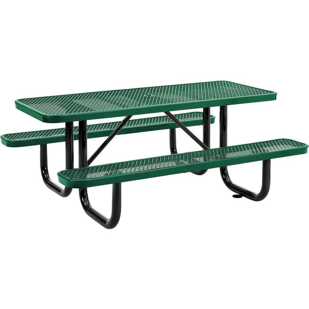 6-Foot Outdoor Picnic Table with Attached Benches