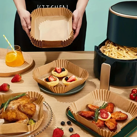 50PCS Non-Stick Air Fryer Paper Liners