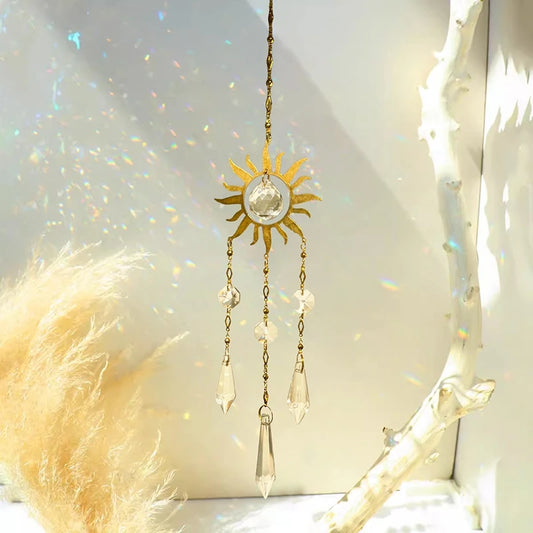 Crystal Suncatcher Wind Chime Hanging Pendant