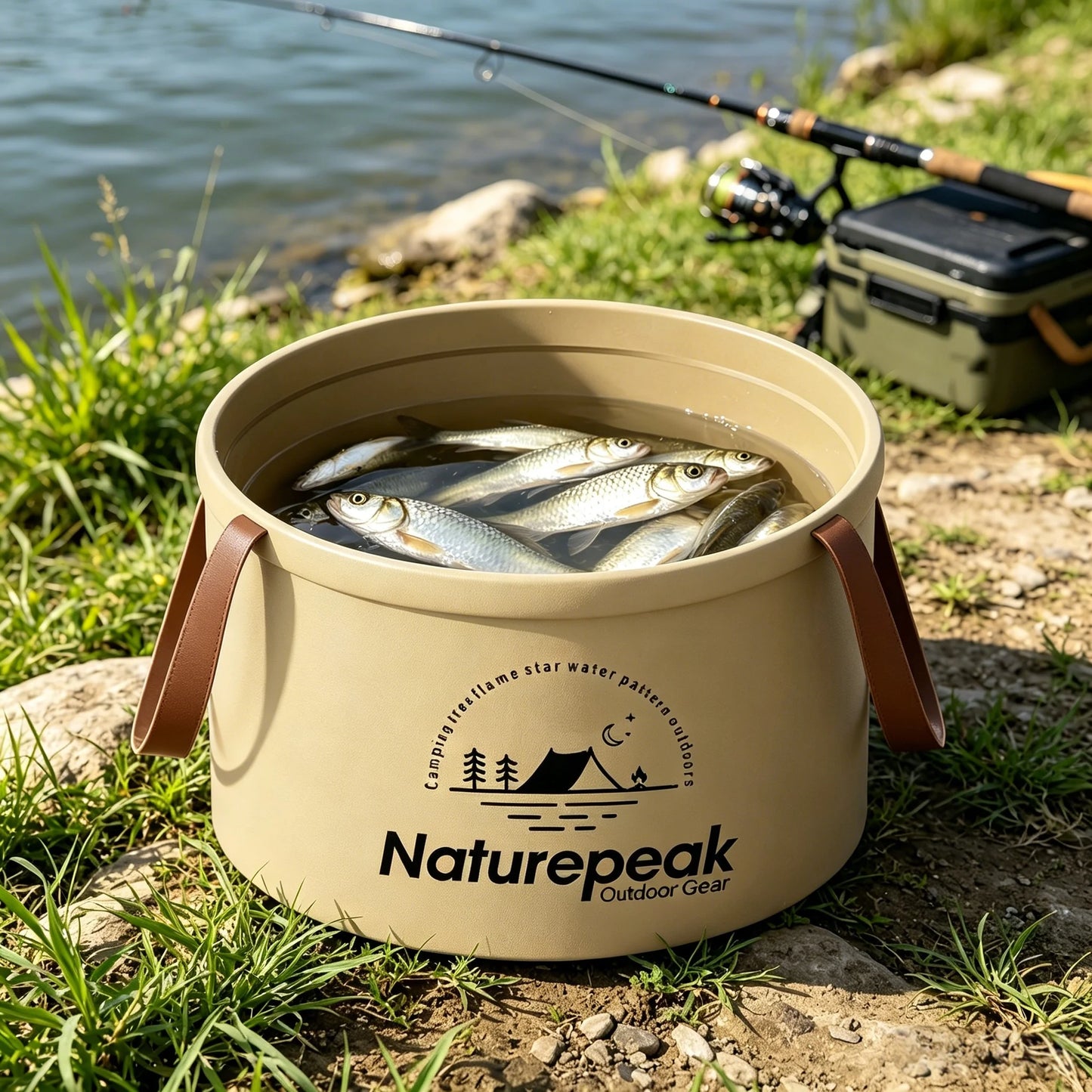 6L Collapsible Bucket with Handle for Camping & Outdoor Use