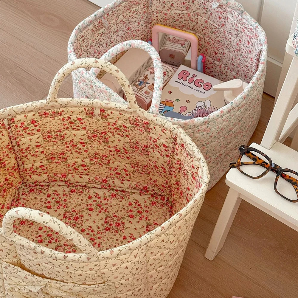 Floral Foldable Storage Basket