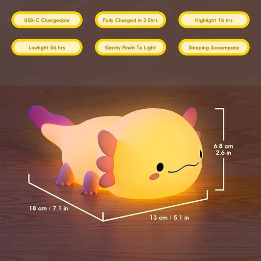 Axolotl Silicone Night Light Lamp
