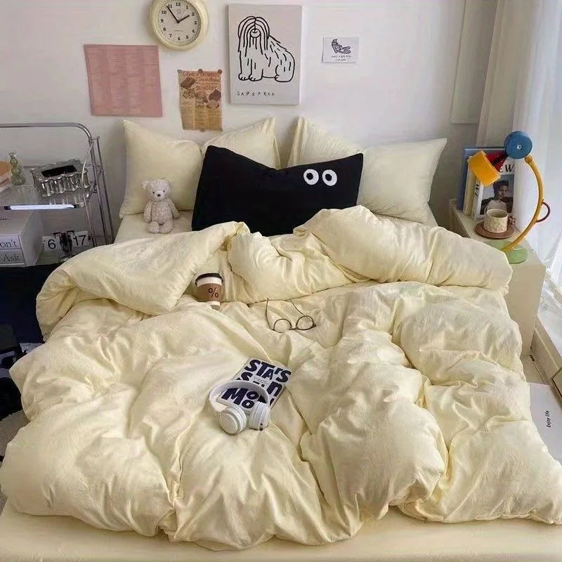 Cute Duvet Cover Set with Bed Sheet & Pillowcases