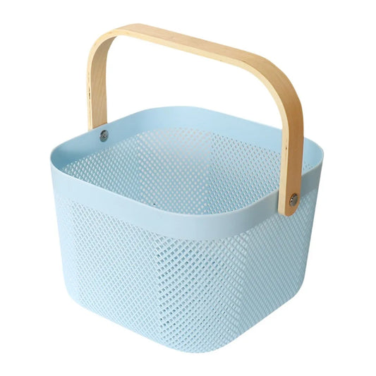 Large Capacity Plastic Storage Basket with Handle