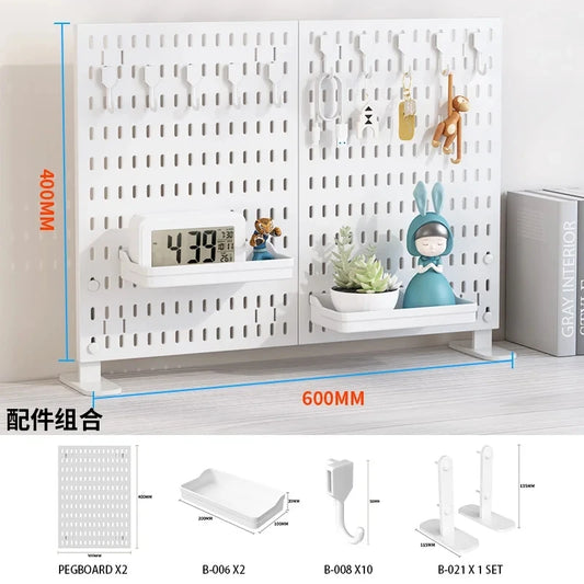 Desktop Pegboard Storage Organizer Kit