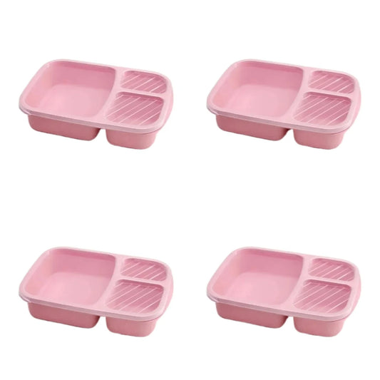 3 Compartment Food Storage Container for Meal Prep & School Lunches