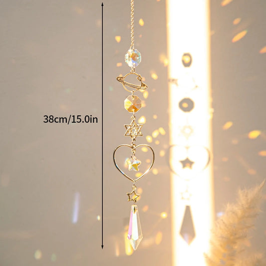 Crystal Suncatcher Wind Chime Hanging Pendant