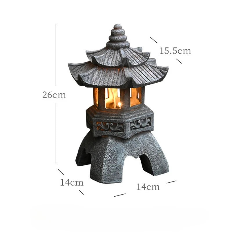 Solar Powered Garden Sculpture with LED Light