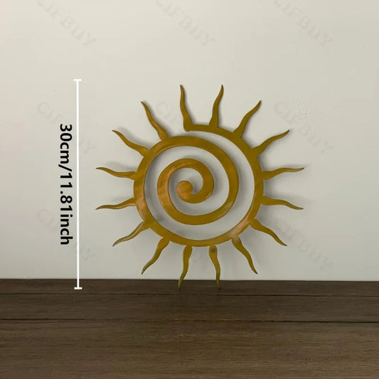 Antique Coiled Star Metal Wall Sculpture