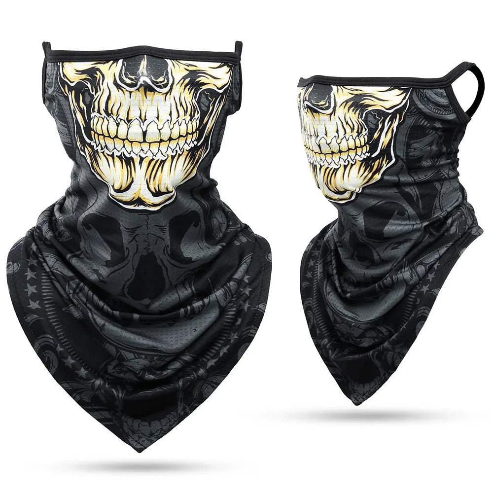 Skull Print Neck Gaiter Mask
