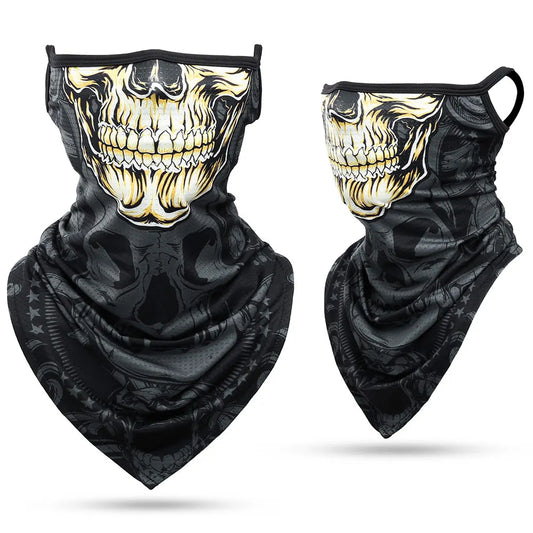 Skull Print Neck Gaiter Mask