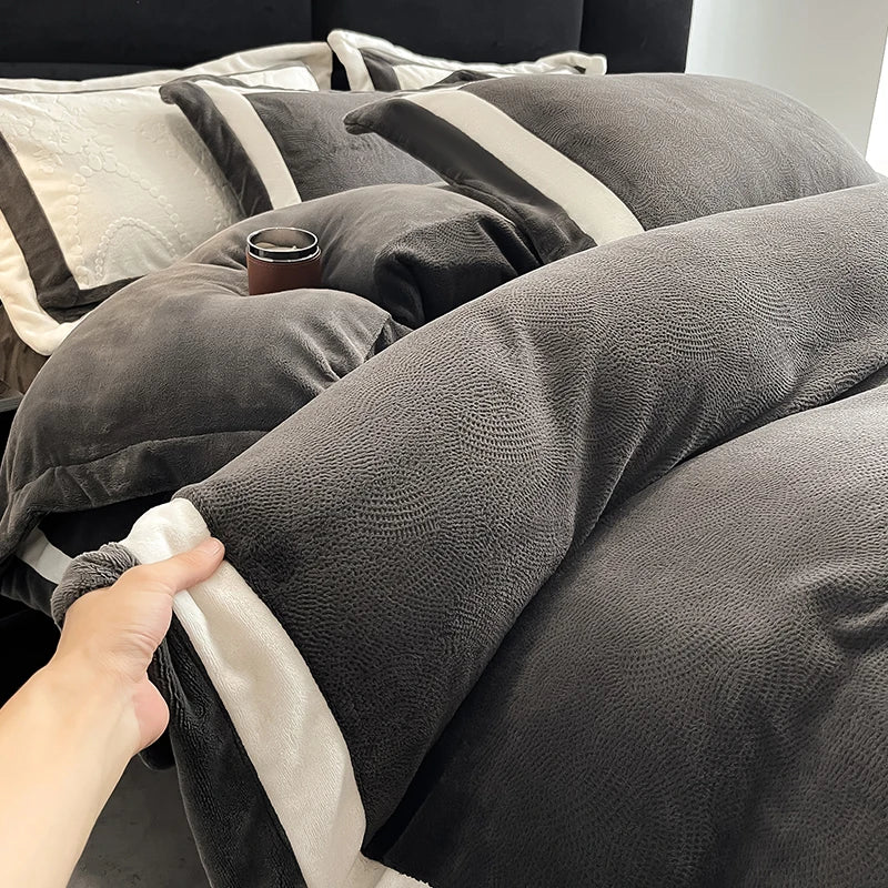 Luxury Milk Velvet Duvet Cover Set
