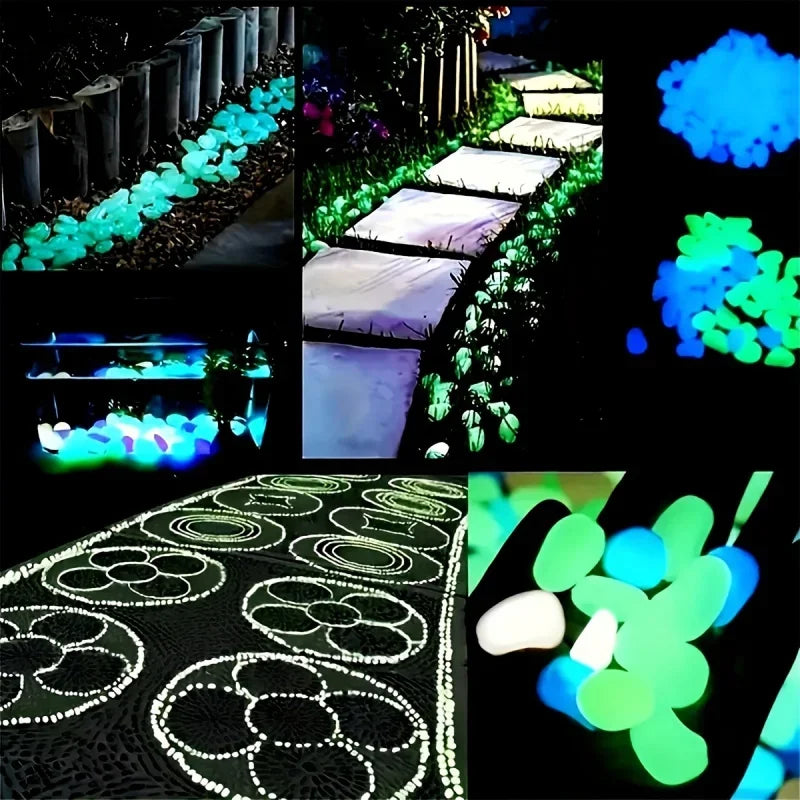 100PCS Glow in the Dark Pebbles