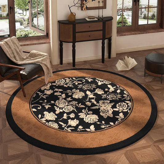 Classic Checkerboard Round Rug