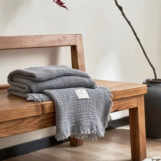Throw Blanket with Tassels