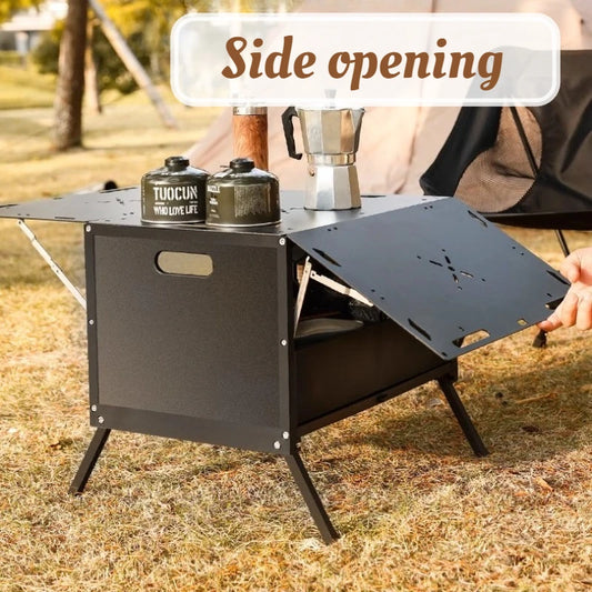 Folding Camping Storage Box with Side Door