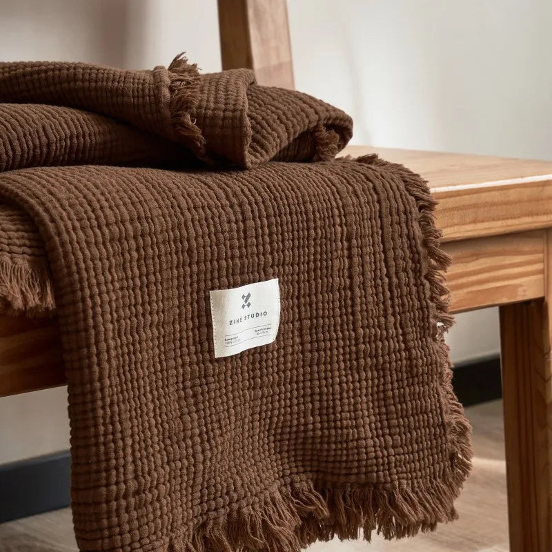 Throw Blanket with Tassels