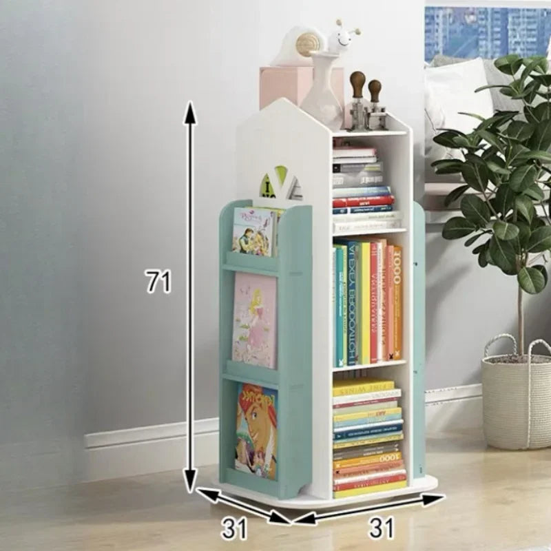 360° Rotating Kids Bookshelf