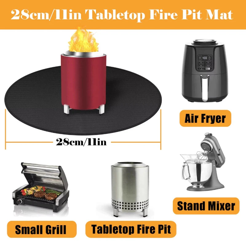 Flame-Resistant Fire Mat for Tabletop Stove & BBQ